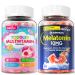 Melatonin Gummies 10mg 20mg with Magnesium for Adults + Organic Toddler Multivitamin Gummies + Omega-3 (DHA/EPA) 2 Pack