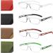 Hubeye 4 Pack Frameworkless Reading Glasses - Light & Comfortable Anti-Blue Light Reading Aid for Men & Women - 1.50 Diopters - Black/Clear/Brown/Green - Buy Online on GoSupps.com