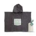 Molis & Co.Batheponcho for children from 1-2 years.Ines II. Hooded beach towel.Light and compact bathrobe for children.(Oeko-Tex 100).Anthracite gray 1-2 years