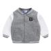 famuka Baby Boys Girls Clothes Spring Jacket Kids Baseball Suit Coat 18-24 Months Grey