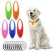 Auauy 5 pieces bright dog collar LED flashing light school bags 3 modes silicone cat dogs lights waterproof safety light reflector trailer for backpack jogging run 5 pieces bundled-style
