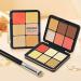 12 Colors Cream Makeup Palette for Cheeks - Blush Contour Concealer & Highlighter - Waterproof & Long-Lasting with Brush - Multi-functional Face Palette (Set #05 - Buy Online on GoSupps.com