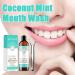 Oralhoe Coconut Mint Mouthwash (100ml) - Oil Pulling with Peppermint & Tongue Scraper | Best International Shipping - Buy Online on GoSupps.com
