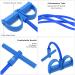 Buy Resistance Tapes - 4 Tube Multifunctional Fitness Equipment for Home Workouts | Up to 50lbs | Leg Trainer & Arm Coach in Blue - Buy Online on GoSupps.com