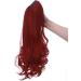 Real Fashion Claw on Clip in Ponytail Extension Long Straight to Curly Pony Tail Hair Extensions For Women 18" Dark Red - Buy Online on GoSupps.com