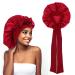 Abeillo Silk Sleep Bonnets for Women 1PC Adjustable Satin Night Sleeping Cap Soft Elastic Band Silk Bonnets for Sleeping Hair Bonnet with Tie Band for Curly Hair Braid Women (Wine Red)