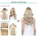 Doores Real Hair Extensions Clip - Ash Blonde Highlights Platinum Blonde 16 Inch 150g Remy Human Hair 9 Pieces - Natural Clip-In Hair Extensions - Buy Online on GoSupps.com