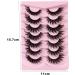 YOXIER Natural Look False Eyelashes Curling 7 Pairs/set 3d Wispy Curly Fluffy Messy Faux Mink Hair Reusable Women Fake Lashes Party Makeup Black - Buy Online on GoSupps.com