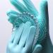 FINPAN Multi Functional Silicone Washing Gloves Kitchen Household Silicone Dishwashing Gloves Dishwashing Gloves BLUE - Buy Online on GoSupps.com