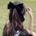 TseenYi Vintage Bow Tail Satin Hairclip Large Hair Bow Velvet Hairclip Black Satin Bow Hair Barrette Long Bowknot Tail Velvet Hairclip Headwear Winter Ribbon Bow Accessories for Women and Girls - Buy Online on GoSupps.com