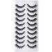 3D False Eyelashes - Handmade Natural Look Fluffy Strip Lashes | Multipack of 10 Pairs (Hyal09W) - Shop Internationally - Buy Online on GoSupps.com