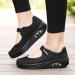 PGOJUNI Women's Diabetic Fashion Sneakers 2023 - Air-Cushion Slip-On Orthopedic Shoes with Arch Support - Size 9, Color: A1 Black - Buy Online on GoSupps.com