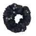 2 Pack Black Satin Face Sequins Hair Scrunchies - Sparkly Hair Ties for Girls, School Dance Stage - Black Satin Hair Elastic Bands - Buy Online on GoSupps.com