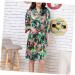 Angoily 1pc Floral Kimono Hair Dressing Gown Salon Client Night Gown Sleepshirt Overalls Girdle Kimono Robe Hair Coloring Cape Safety Gowns Belt for Hip Thrust Waist Belt Apron Spa Flowers - Buy Online on GoSupps.com