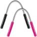 2 Pieces Facial Hair Remover Spring Eyebrow Face Epilator Threading Tool Remove Hair from Upper Lip Chin Cheeks and Neck for Women Girls or Men (Black Rose Red)