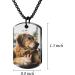 Fanery Sue Personalized Ash Necklace for Dogs - Custom Pet Urn Jewelry for Pet Cremation - Memorial Keepsake Necklace in Black - Buy Online on GoSupps.com