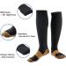 Compression Stockings - Calf Foot Socks for Fitness Tennis & Yoga | Sweat Absorbing Leg Compression Cuff in Black - Buy Online on GoSupps.com