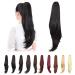 Ponytail Extension 24 Claw Clip Hair Extensions 24 Long Straight Synthetic Hairpiece for Women - Natural Black - Buy Online on GoSupps.com