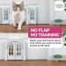Purrfect Portal French Cat Door - Stylish Interior Door for Average-Sized Cats | Easy DIY Setup | Secured Installation | No Training Needed - 7.13 x 8.32 - Buy Online on GoSupps.com
