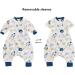 Chilsuessy Baby Sleeping Bag with Feet 1.5 Tog | 100% Cotton | Removable Sleeves | Anti Kick | Infant Toddler Wearable Blanket | Spaceship Design | 90/3-4 years - Buy Online on GoSupps.com