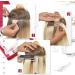 Moresoo 24 Inch Black Balayage Tape in Human Hair Extensions | Natural Ombre to Dark Brown with Dark Blonde | Invisible Tape | 20 Pieces/50g - Buy Online on GoSupps.com