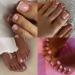 YOSOMK 72PCS French Tip Press on Toenails (3 Boxes) - Short Square Glossy Ombre Fake Toe Nails for Women - Buy Online on GoSupps.com
