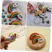 Beavorty 2 Pairs Rainbow Barrettes girl hair clip girl hair side clip girl rainbow hair clips hair bang clip flower hairpin Felt Crafts Accessories Hair Pin child alloy South Korea modeling - Buy Online on GoSupps.com