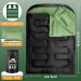 MEREZA Double Sleeping Bag for Camping, Queen Size 2 Person Cold Weather Sleeping Bag with Pillow - Green - Buy Online on GoSupps.com