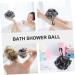 Beavorty 4pcs Charcoal Bath Ball & Shower Scrubber - Loofah Balls for Spa-Like Bathing | Bubble Maker Bathroom Accessories - Buy Online on GoSupps.com
