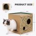 Cat Cardboard House with 2-Story Scratcher Pad | Indoor Cat Play Condo & Hideaway Furniture - Buy Online on GoSupps.com
