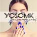YOSOMK Gradient Nude Almond Fake Nails with Leaf Design - Medium Length, Glossy Finish | Ombre Full Cover Acrylic False Nails for Women - Buy Online on GoSupps.com