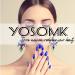 YOSOMK 24Pcs Short Square Press on Nails - Orange Pink Sequins | Full Cover Stick on False Nails with Glue for Women & Girls - Buy Online on GoSupps.com
