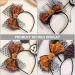 minkissy Pumpkin Headband Fascinator Bow Knot Headpiece with Mesh Decor Halloween Pumpkin Headband Halloween Cosplay Party Favors for Women Girls - Buy Online on GoSupps.com