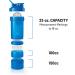 BlenderBottle ProStak 22 oz Pebble Grey - Ultimate Mixing Solution - Buy Online on GoSupps.com
