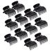 Latrate hot roller clips 12 pieces of curlers clips plastic hot scooter clip replacement hair clips for women girls hair section styling white (black)