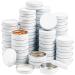 Foraineam 48 pieces of aluminum lip balm empty jar - round travel cream can made of aluminum tin can metal cans with screw lid - empty metal cans for travel cans white