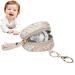 Lencyotool pacifier cover with clip pacifier holder made of PU leather for diaper bag with clips for boys and girls - binky clip bag paci pouch container with zipper for young girls outdoor color
