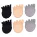FRCOLOR 3 Pairs Tabi Socks Five-Finger Socks Half Toe Heels Cushioning Pads Boot Cleaning Kit Half Socks Shoe Inserts for Heels Foot Pads for Heels Summer Socks High Heels Cotton Heel Pad