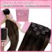 Youngsee 40 cm Brown Ombre Clip-In Extensions - Real Hair 120g 7 Pieces - Smooth & Easy Clips - Buy Online on GoSupps.com