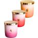 Brighten My Day 3 Candle Gift Set Purple Red and Orange Scented Candles