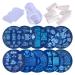 1 Set Nail Plate Stamp Template Kit - Jelly Stamper & Nail Art Tools for Perfect Designs - Buy Online on GoSupps.com