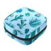 Menstrual Pad Bag with Zipper Ladies Napkin Pouch Tampons Collection Bag for Women and Girls (Cactus Flowers)