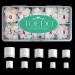 French Short Nail Tips for Acrylic Nails, TOEDO 1000PCS Short Style Half Cover False Nails Tips Artificial Fake Press on Nails for Nail Salons and DIY Nail Art with Box Natural