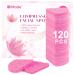 120-Count Compressed Facial Sponges Face Sponges for Cleansing 100% Natural Cellulose Cosmetic Spa Sponges for Facial Cleansing Makeup Removal Exfoliating Mask Skin Massage - Pink 1 Count (Pack of 120) Pink