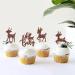 Ercadio 36 Pack Deer Cupcake Toppers Brown Glitter Deer Oh Baby Cupcake Toppers Deer Cupcake Picks for Christmas Theme Deer Birthday Baby Shower Cake Decoration Supplies Pattern-1 - Buy Online on GoSupps.com