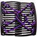kawehiop Versatile Stretchy Hair Clip Double Slide Combs Creating Chic Bun Updos Purple 1Set 1Set Purple - Buy Online on GoSupps.com