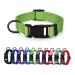 Audwud thick nylon neck band classic adjustable dog collar in several colors suitable for small medium and large dogs 4 sizes L: 42-63 cm neon green