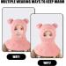 Fadcaer Kids Winter Hat Hooded Scarf Set with Double Pom Pom, Earflap Beanies Caps for 2-5 Years Old Girls Boys - Pink - Buy Online on GoSupps.com