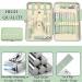 18-in-1 Manicure Set for Men & Women - Professional Nail Grooming Kit with Leather Case - Aceoce Mint Green - Buy Online on GoSupps.com