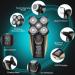 4-in-1 Electric Shaver for Men | Bald Head Shaver, Rechargeable Wet & Dry Razor, Grooming Kit with Clipper & Nose Trimmer - Black Gold - Buy Online on GoSupps.com